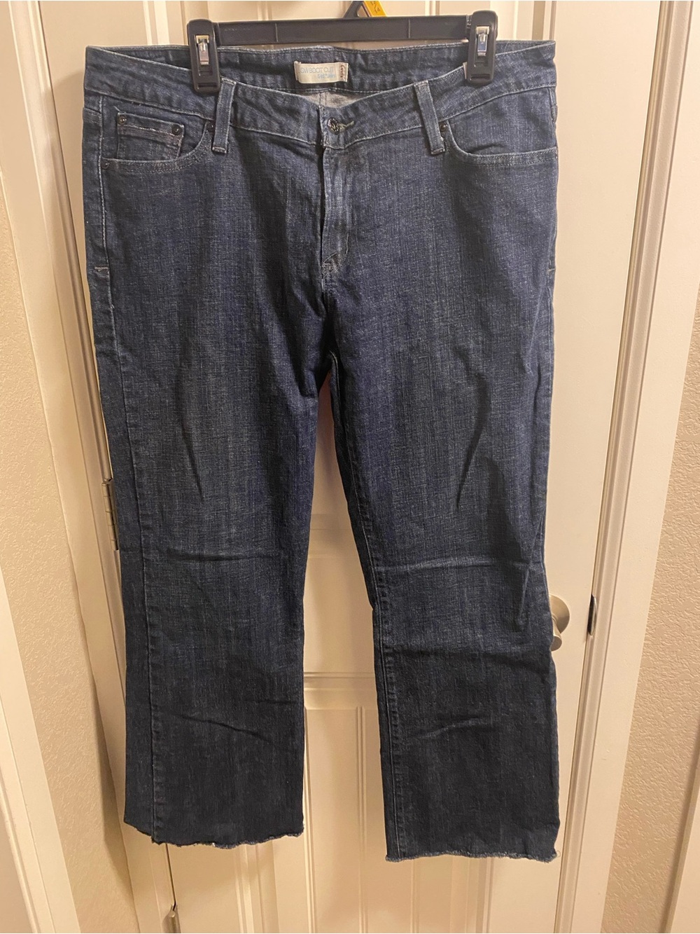 Levis 545 Jeans 16 Low Boot Cut Stretch Dark Blue Denim 16M Cut Off Cuffs 2011